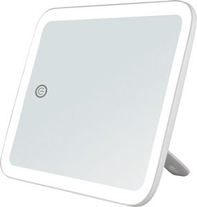 <strong>Compact</strong> LED Lighted Foldable Round Single-Sided 1x Magnification Portable Desktop &amp; Travel Cosmetic <strong>Mirror</strong> - Product Image 4