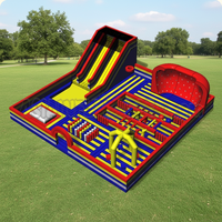 Parque de Juegos Inflable Gigante Personalizado de Fábrica, Parque de Atracciones Inflable al Aire Libre para Niños en Venta