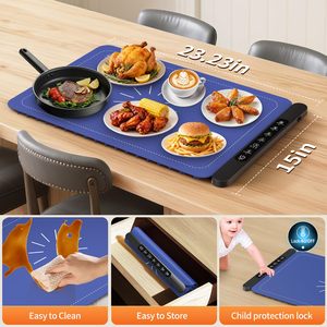 Plateau chauffant alimentaire pliable en silicone, chauffe-plats électrique flexible, tapis chauffant alimentaire enroulable, plaques chauffantes pour buffet, coussin chauffant - Product Image 4