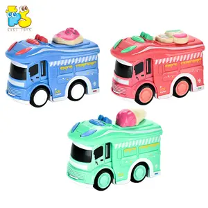 Kids mini alloy inertia ice cream vehicle cartoon small car toy alloy toy friction car