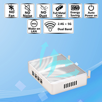 KINGDEL Mini PC Tanpa Kipas Quad Core Generasi ke-12 N100 8GB RAM DDR4 + 128GB NVMe SSD 4K Tiga Layar DP+2xHD 2xLAN