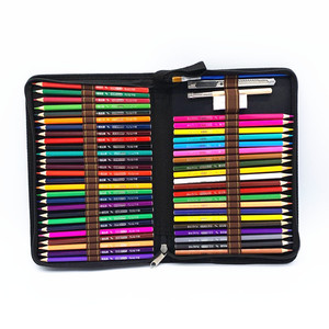 72 piezas de lápices de colores y acuarela surtidos para artistas con mina HB soluble, forma hexagonal, en estuche metálico. - Product Image 5