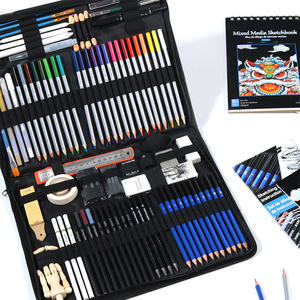Xin Bowen, ensemble d'art professionnel de 100 pièces, crayons à <span class=keywords><strong>dessin</strong></span>, crayons de couleur, avec carnet de croquis <span class=keywords><strong>pour</strong></span> débutants - Product Image 2
