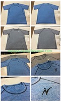 T-shirt de gymnastique en nylon pour hommes cool t-shirts de sport séchage rapide anti-boulochage conception d'impression personnalisée en gros
