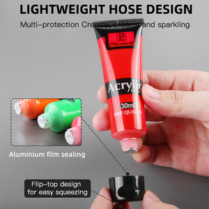 Peintures acryliques fluorescentes métalliques Macaron Panwenbo personnalisées pour artistes professionnels, <span class=keywords><strong>4</strong></span> styles, 6 <span class=keywords><strong>couleurs</strong></span>, 30 ml, ensemble de peintures - Product Image 6