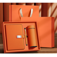 Ensemble cadeau d'entreprise de luxe personnalisé avec logo, bouteille isotherme, stylo, carnet, clé USB, cadeau d'anniversaire d'entreprise