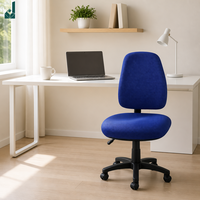 Chaise de bureau ergonomique sans accoudoirs, pivotante, réglable, en maille respirante, avec base en acier inoxydable, pour hôpitaux, réunions d'affaires et négociations