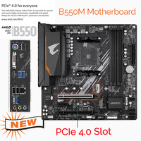 Nouvelle carte mère GIGABYTE B550M AORUS Elite AM4 Micro-ATX AMD pour ordinateur de bureau, graphismes intégrés, 128 Go DDR4 double canal PCIe SATA