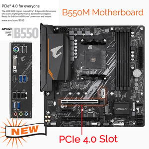 Tarjeta Madre B550M AORUS Elite AM4 Micro-ATX, Chipset AMD, Placa Base de Escritorio, PCIe 4.0, DDR4, SATA - Product Image 1