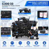 SCDC Cumins DCEC C300 33 300PS 8,3L 5-Zylinder Turboaufgeladene & Luft-Luft-Ladeluftkühler Automobil-Dieselmotoren für LKW und PKW