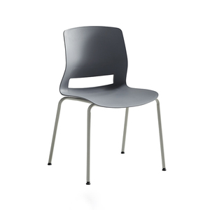 Silla de Oficina Apilable de Plástico sin Brazos con Estructura Metálica, Silla para Visitantes, Personal de Capacitación, Silla para Invitados en Salas de Conferencia - Product Image 2