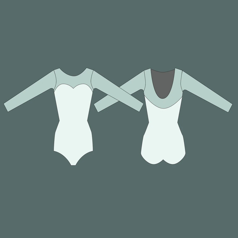 Детская танцевальная одежда с длинным рукавом трико, детское балетное платье для девочек