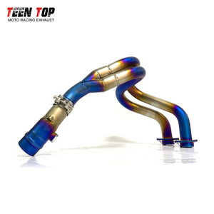 304 En-tête D'échappement En Acier Inoxydable Bleu Tuyau D'échappement 51mm En-tête pour <span class=keywords><strong>Kawasaki</strong></span> <span class=keywords><strong>ER6N</strong></span> ER6F Ninja650R <span class=keywords><strong>Z650</strong></span> Ninja650 VERSYS650 - Product Image 2