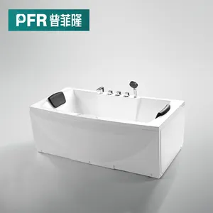 De gros baignoire grand blanc-Baignoire autoportante en acrylique, grande taille standard, blanche, pour salle de bain, économique