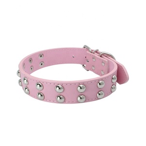 Collar para Perro de Doble Fila con Hebilla de Tubo de Hierro y Tachuelas de Hongo de Aleación de Zinc, Material PU, Venta Caliente 2025 - Product Image 2