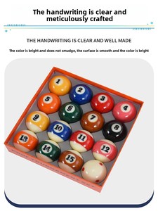 <span class=keywords><strong>Bolas</strong></span> de <span class=keywords><strong>Billar</strong></span> de Resina Negras Premium de 57.2mm, Diseño Numerado, Caja de Aluminio, para Juego en Interiores, Club o Casa, Pedido al por Mayor, Personalizables - Product Image 5