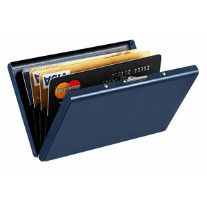 Hot Sale Stainless Steel <b>RFID</b> Blocking Credit ID Card Holder Ultra Slim Metal <b>Wallet</b> <b>Men</b> Women Travel Everyday Carry - Product Image 6