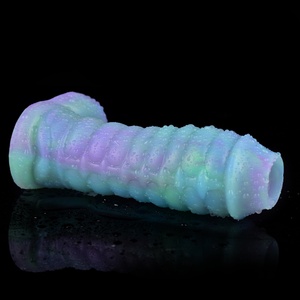 Open Silicone Ultra-thin Penis Sleeve Luminous Penis Sleeve with Cock <b>Ring</b> <b>Couple</b> Intimate Pleasure Enhancer Cock Sleeves SexToy - Product Image 5