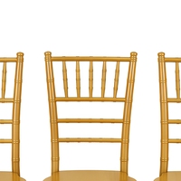 Chaise d'événement moderne dorée de style Chiavari, chaise de banquet en bois pour mariage, idéale pour la location en hôtel et salle de réception