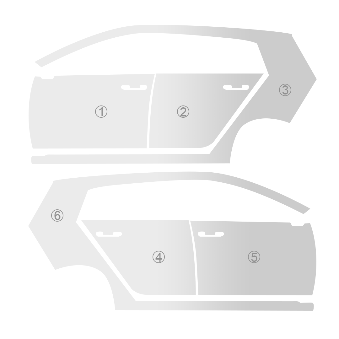 TPU Doors + Rocker Panels + Quarter Panels (6pcs)