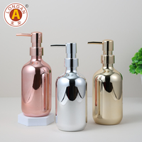 Longan vente en gros 500ml argent vide PET pompe distributeur bouteille pour Lotion shampooing revitalisant lavage du corps savon liquide