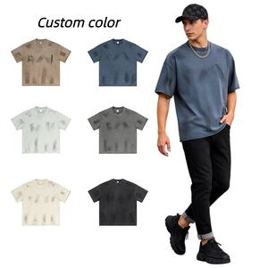 เสื้อยืด TKAN683D รุ่นสั่งทำพิเศษสำหรับผู้ชาย สวมใส่ในวันหยุดสุดสัปดาห์ ทรงโอเวอร์ไซส์ ผ้าหนา 100% ผ้าฝ้าย ล้างสีแบบวินเทจ แห้งเร็ว คุณภาพสูง - Product Image 1