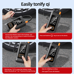 8000mAh Car Air Inflatable All-in-one Machine 12V <strong>Mini</strong> Tire Inflator Air Compressor Emergency Jump Starter Car <strong>Battery</strong> <strong>Booster</strong> - Product Image 5