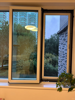 Ventana Abatible de Aluminio con Apertura de 180 Grados, Aislamiento Térmico y Acústico, Estilo Moderno Minimalista para Balcones