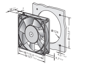 5114N Typ 24V 9.5W พัดลมระบายความร้อนสามสาย135*135*38มม. ใหม่เยอรมันของแท้นำเข้า - Product Image 3