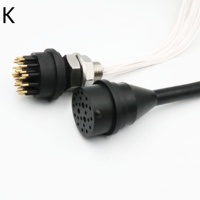 Connecteur sous-marin Subconn Micro Circulaire Femelle Bulkhead Mâle Inline MCBH25F MCIL25M pour câble humide enfichable ROV