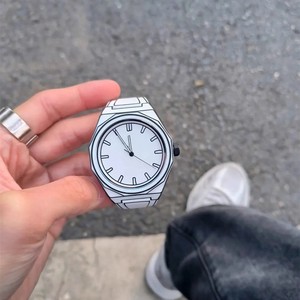 Línea de moda pintura <span class=keywords><strong>Manga</strong></span> diseño Octágono silicona reloj de cuarzo para hombres relojes de pulsera al por mayor Relojes Hombre - Product Image 3