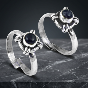 Art Palace Famous Design Amethyst Gemstone Silver Toe <b>Rings</b> 925 Sterling Silver Jewelry - Product Image 2
