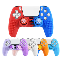 Coque en silicone pour manette PS5, housse de protection antidérapante pour manette PS5, coque intégrale pour manette de jeu, coque de préhension pour jeux