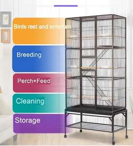 Jaula Grande <span class=keywords><strong>para</strong></span> Pájaros <span class=keywords><strong>de</strong></span> Hierro y Metal <span class=keywords><strong>de</strong></span> Diseño Nuevo, Portátil, <span class=keywords><strong>de</strong></span> Alta Calidad y Lujo, con Bandeja <span class=keywords><strong>de</strong></span> Plástico <span class=keywords><strong>para</strong></span> Loros, Transportín <span class=keywords><strong>para</strong></span> Mascotas - Product Image 3