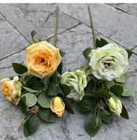 Rose chinoise 3D en soie artificielle de haute qualité, pour mariage, remise de diplôme, Noël, utilisation intérieure/extérieure toute l'année, 73 cm, décorative