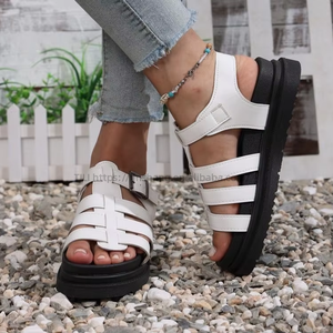 Women Summer Woven Hollow Roman <b>Sandals</b> New Open-Toe Platform Beach <b>Sandals</b> - Product Image 6