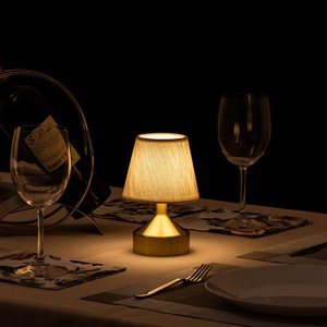 Wholesale <b>Rechargeable</b> Wireless Charging Cordless AluminumTable <b>Lamp</b> Ambient Lighting Remote Control Bedroom Stylish Decor Piece - Product Image 4