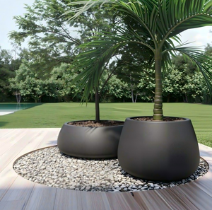 Pot de fleurs moderne en bois, jardinière en fibre de verre pour la décoration de rues, hôtels et jardins, style AT-Z55 Weat - Product Image 1