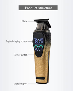 Recortadora de Pelo Inalámbrica Profesional, Carcasa de Aleación de Aluminio, Cuchillas de Acero Inoxidable, Batería de 2500 mAh, Diseño Degradado - Product Image 4