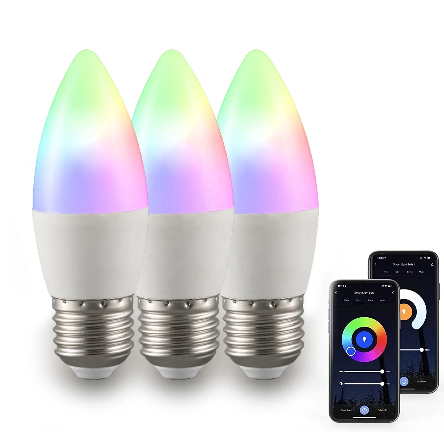 E27 Led Bulb Multicolor Dimmable Tuya LED Light Bulb Compatible With Amazon Alexa Google A60 E27 7W Smart Wifi Bulb Smart Light Bulb