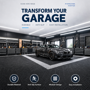 Dalles de terrasse en plastique modernes emboîtables, imperméables, antidérapantes, pour <span class=keywords><strong>garage</strong></span>, <span class=keywords><strong>sol</strong></span> modulaire extérieur, pour salle de sport, patio, piscine - Product Image 3