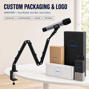 Bras de microphone OEM robuste avec gestion de câbles intégrée, bras articulé à 360° °   Support de microphone pour diffusion de podcasts – Vente en gros - Product Image 5
