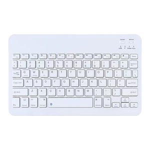 New phổ 10-inch Mini mỏng màu đen trắng Bàn phím không dây kết nối điện thoại di động/máy tính bảng nhựa cho tất cả các máy tính - Product Image 5