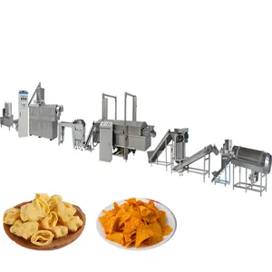 Venda quente milho chips doritos tortilla nachos fazendo máquina frito lanche planta