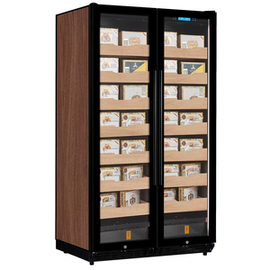 Humidor à cigares et refroidisseur à vin en acier inoxydable avec refroidissement par compresseur pour usage domestique 1. Cave à cigares à double porte - Product Image 4