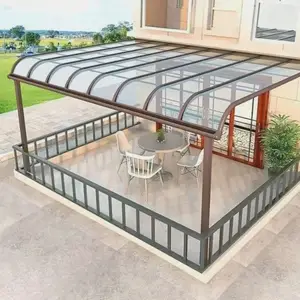 Giardino esterno in alluminio policarbonato dimensioni personalizzate tenda copertura tettoia