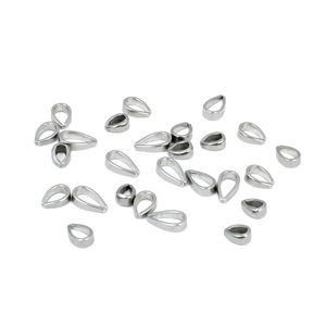 Stainless Steel Closed End Clasp Teardrop Shape Jewelry Findings DIY Accessories For Bracelet Necklace Making 10mm Size - Product Image 1