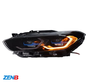 Fari a LED Bicolore con Occhi d'Angelo Stile M4 per <span class=keywords><strong>BMW</strong></span> <span class=keywords><strong>Serie</strong></span> 1 F20 2015-2018, Modifica Gruppo Ottico, Guida a Destra - Product Image 2