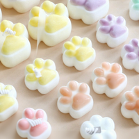 Bougie aromatique en forme de patte de chat mignonne, boîte cadeau d'anniversaire, décoration d'intérieur, faite à la main