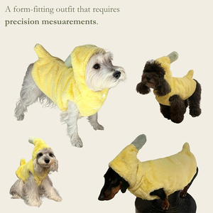 V356 Großhandel Modische Haustierkleidung Umweltfreundliches Kostüm Hunde-Bananen-Wintermantel Fleece-Gefüttert Verdickte Kleidung Weihnachts-Verkleidung - Product Image 6